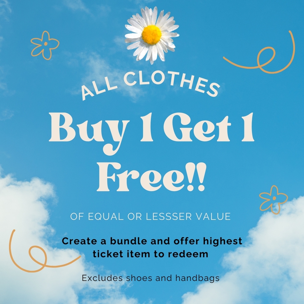 Buy 1 Get 1 Free Clothing Offer